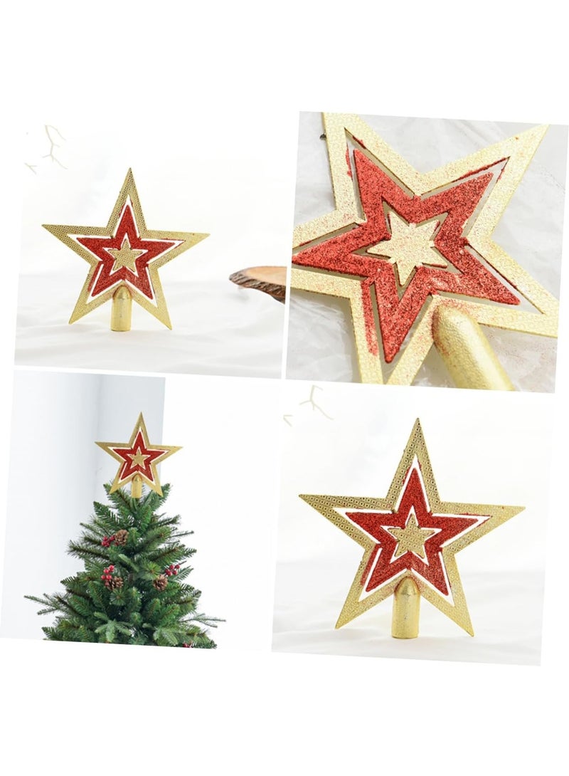 زينة نجمة عامة شجرة عيد الميلاد ذهبي نجمة الكريسماس  نجمة شجرة عيد الميلاد الذهبية - Image 2