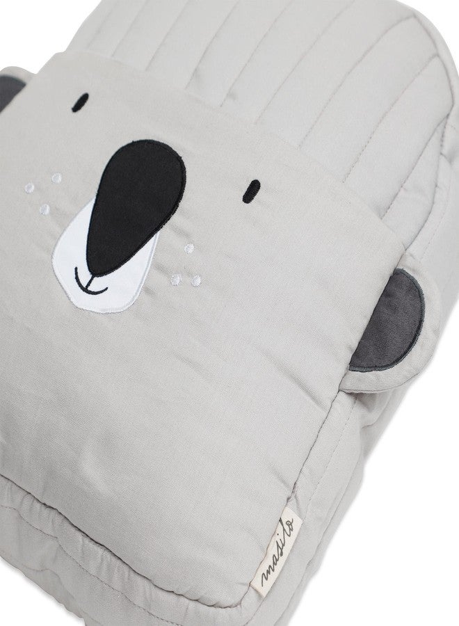 Masilo Kids Backpack/Toddler School Bag/Animal Theme/Mini Travel Bag for Kids / 2-5 yrs/Water & Stain Resistant / 100% Organic Cotton/Adjustable Straps & Easy Carry Handle/Grey/Koala - Image 2