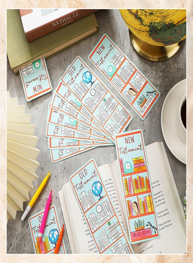 Fuyoooo 100 Pcs Books of the Bible Bookmarks Bible Book Tracker Old and New Testament Reading Page Markers Christian Scripture Study Supplies for Women Men - Image 4