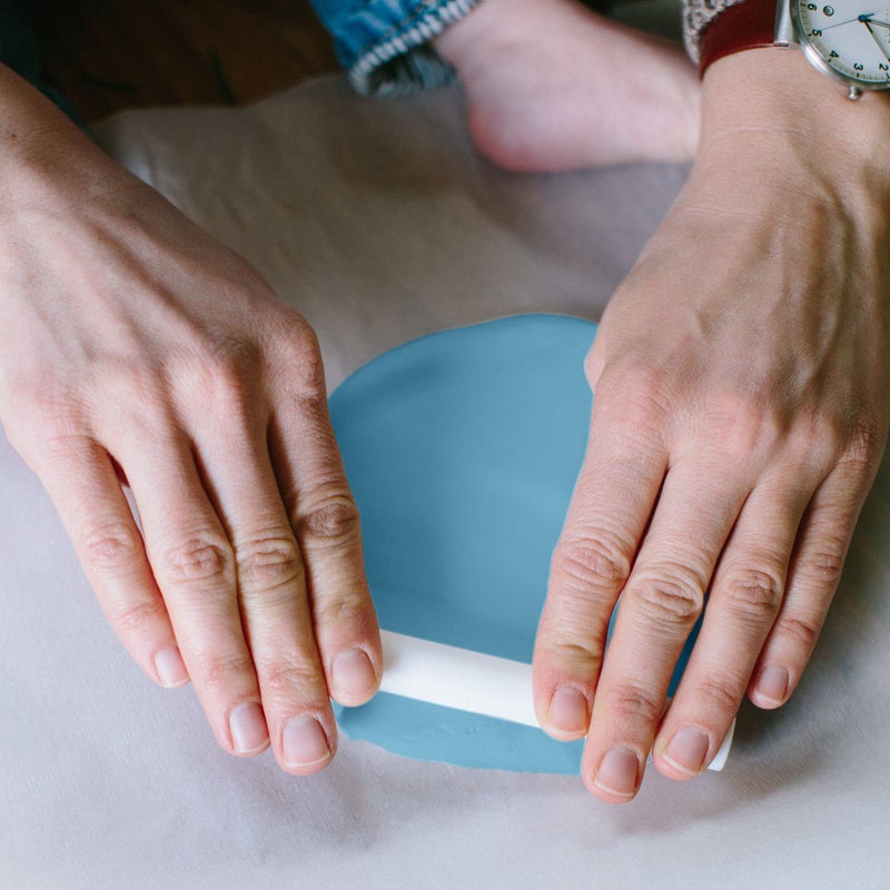 Pearhead Babyprints Baby's First Handprint or Footprint Ornament Kit, Easy No-Bake DIY Clay Impression, Christmas Baby Keepsake Gift, Blue - Image 3