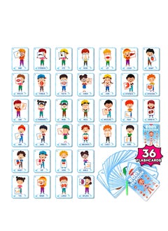 Y&D 36 Pcs Body Cognition Education Card Children's Enlightenment Early Education Parent-Child Educational Toys  - Image 1