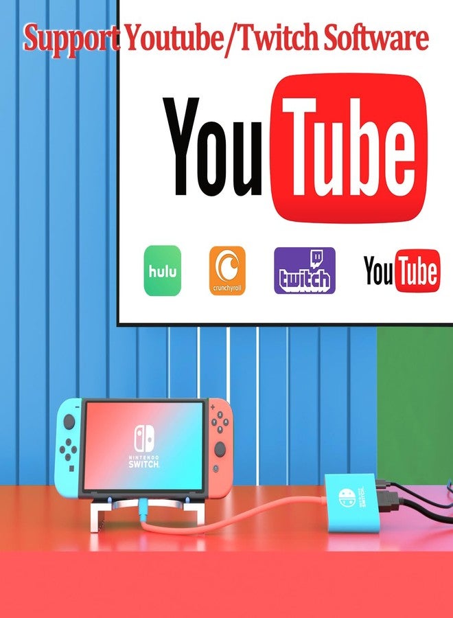 pdobq Switch Dock for Nintendo Switch Tv Adapter Portable Switch Docking Station, Switch TV Adapter Compatible Steam Deck/Switch OLED, USB C to HDMI Adapters Support 4K/1080P Switch TV Dock Mode - Image 4
