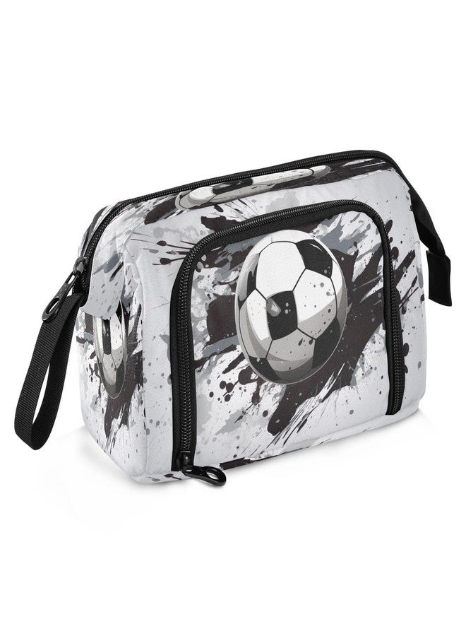 KOPIRIT Soccer Pencil Case Pouch Big Capacity Pencil Bag Box Organizer Pen Case with Handle Stationery Organizer for Kids Boys Girls Women College Office - Image 1