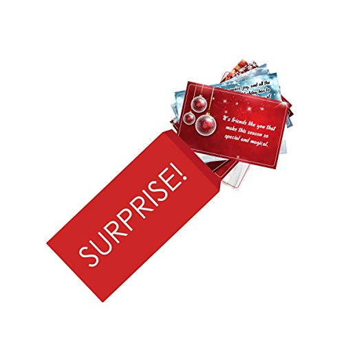 PUREZENTO Set of 10 Lovely Christmas Surprises Wishes Cards Greeting Card - Image 5