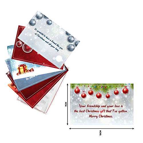 PUREZENTO Set of 10 Lovely Christmas Surprises Wishes Cards Greeting Card - Image 4