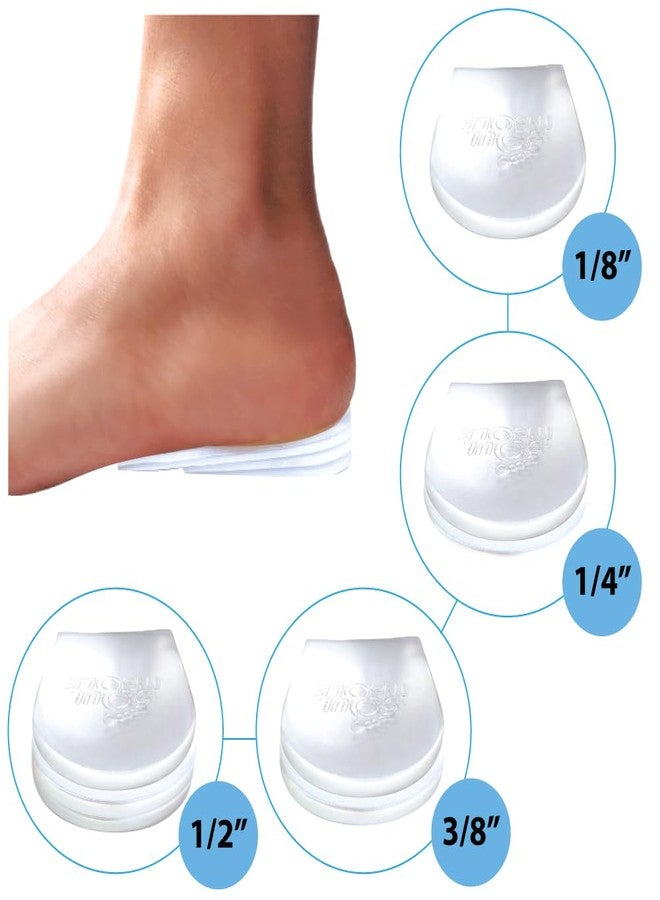Soul Insole نعال رفع الكعب من سول للنساء والرجال - 4 قطع من وسائد الكعب اللاصقة القابلة للتكديس، نعال داخلية قابلة للتعديل لزيادة الارتفاع لفرق طول الساق 1/8 بوصة، 1/4 بوصة، 3/8 بوصة، 1/2 بوصة (صغير) - Image 2