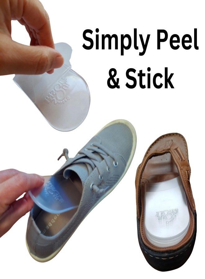 Soul Insole نعال رفع الكعب من سول للنساء والرجال - 4 قطع من وسائد الكعب اللاصقة القابلة للتكديس، نعال داخلية قابلة للتعديل لزيادة الارتفاع لفرق طول الساق 1/8 بوصة، 1/4 بوصة، 3/8 بوصة، 1/2 بوصة (صغير) - Image 4