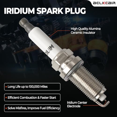 BELKEBIR Set of 6 Ignition Coil Packs & Iridium Platinum Spark Plugs Compatible with 3.0L 2006-2013 BMW 128i 325xi 328i 330i 525xi 528i 530i X3 X5 Z4 Replace UF592, C1638, 0221504470, 12137594937, 12137562744 - Image 5