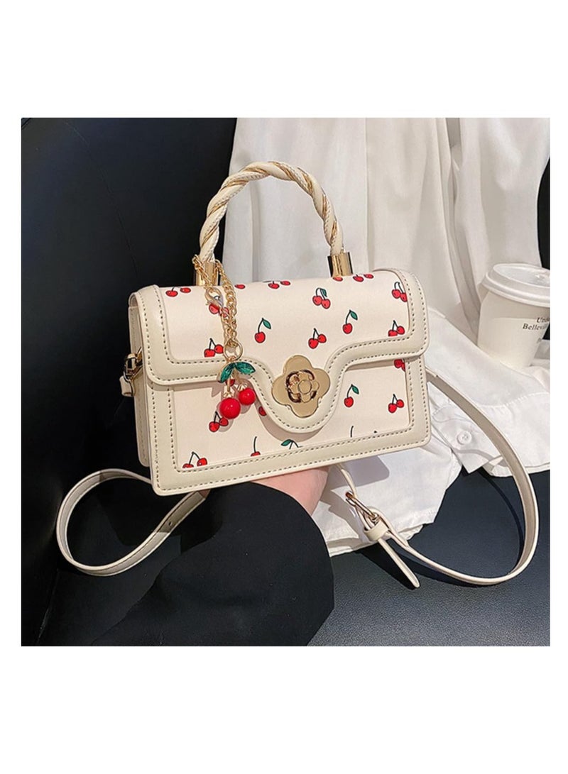 Excefore Fashion Shoulder Bag, Lovely Cherry PU Leather Crossbody Bag, Suitable for Women Tote Bag - Image 5