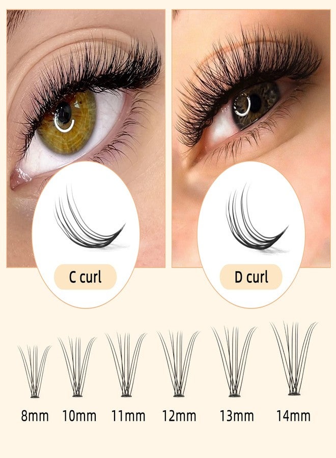 QUEWEL Cluster Lashes 240Pcs Individual Lashes 10D 0.10D Curl 15mm Knot-Free Lash Extensions Clusters Lashes Soft&Natural False Eyelashes Individual DIY Eyelash Extension at Home(10D 0.10D 15) - Image 5
