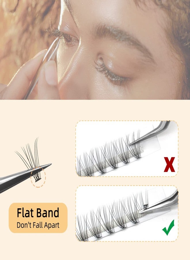 QUEWEL Cluster Lashes 240Pcs Individual Lashes 10D 0.10D Curl 15mm Knot-Free Lash Extensions Clusters Lashes Soft&Natural False Eyelashes Individual DIY Eyelash Extension at Home(10D 0.10D 15) - Image 4