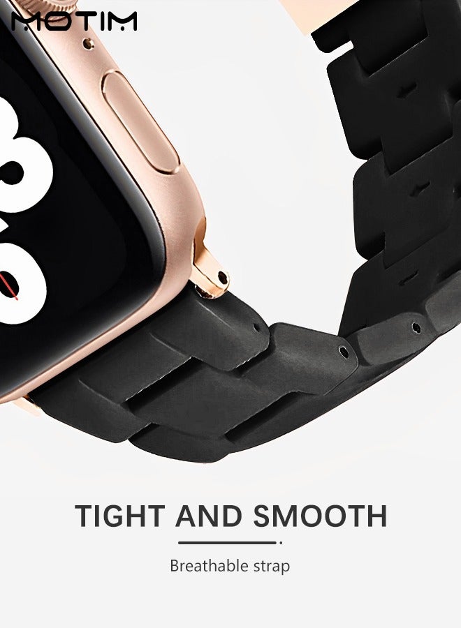 Motim Compatible with Apple Watch Band 42mm 44mm 45mm 49mm, Resin Replacement Strap Watch Wristband with Stainless Steel Buckle for iWatch SE/Series 10/9/8/7/6/5/4/3/2/1 - Image 5