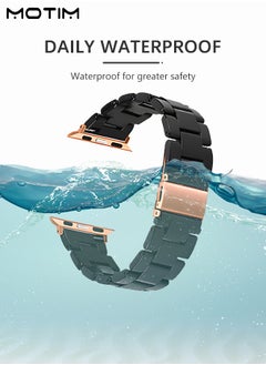 Motim Apple Watch Band 42mm 44mm 45mm 49mm, Resin Replacement Strap Thin Watch Wristband with Stainless Steel Buckle for iWatch SE/Series 10/9/8/7/6/5/4/3/2/1 for Women  - Image 2