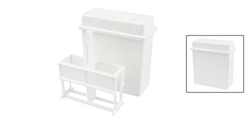 uxcell A14031200ux0237 Plastic Covered 24 Slots Staining Jar Rack White for Microscope Slides - Image 3