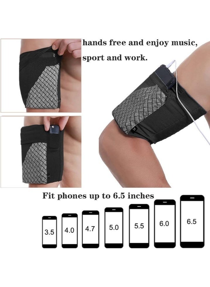 Arabest Cell Phone Armband, Running Arm Band Holder Pouch Case Phone Armband Sleeve Universal Comfort Arm Cell Phone Holder Sports Armband for Running, Fitness and Gym Workouts (M) - Image 2