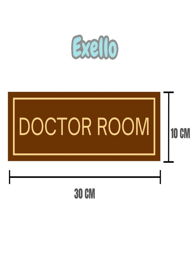 Exello Doctor Room Sign Foam Board Plate - 30CM X10 CM, Display for Hospital, Clinic, medical shop, medicals (Brown) - Image 3