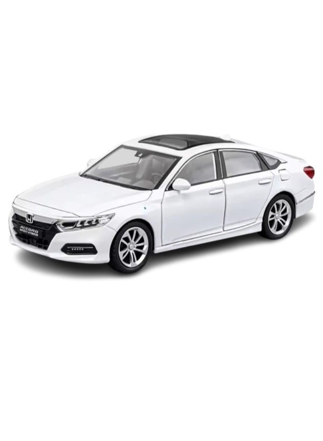 حديقة الألعاب محاكاة سيارة هوندا أكورد مصبوبة بمقياس 1:24 - لعبة نموذجية من سبائك معدنية مزودة بصوت وإضاءة، وخاصية السحب للخلف، هدية تذكارية للأطفال - Image 1