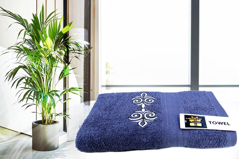 COMFIGIFTS 100% Cotton 4 Piece Towel Set | 2 Bath Towels & 2 Hand Towels | 370 GSM | Soft, Absorbent, Lightweight Towels with Computerized Embroidery - Image 4
