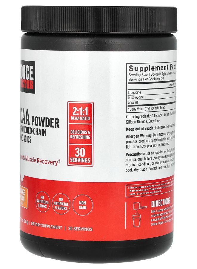 Force Factor BCAA Powder Orange Mango 7.1 oz (201 g) - Image 2