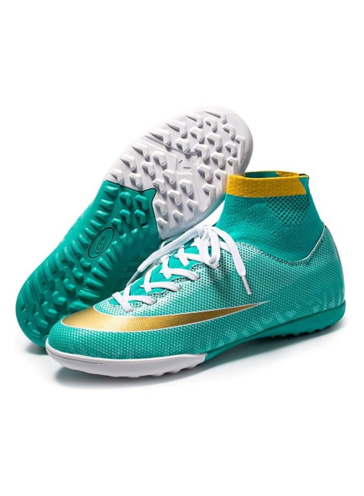 Fashion Football Boots, Unisex High-Top Soccer Athletics Training Sport Football Shoes, Non-Slip Soccer Shoes Sneakers for Child Teens Boy Girl Adult - Image 1