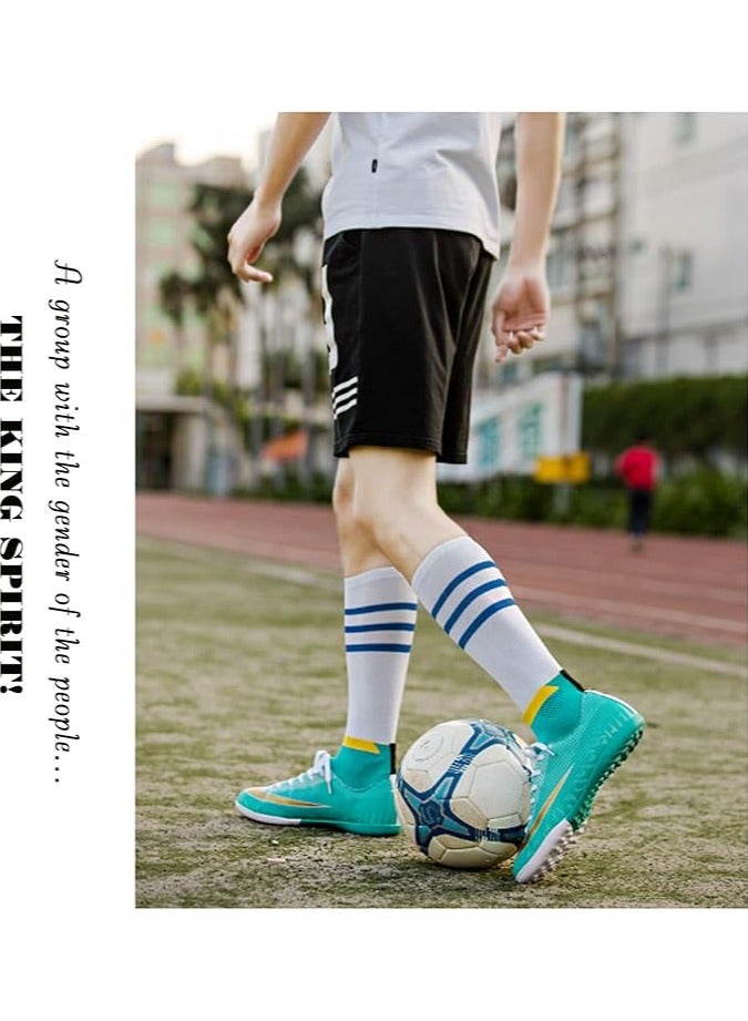 Fashion Football Boots, Unisex High-Top Soccer Athletics Training Sport Football Shoes, Non-Slip Soccer Shoes Sneakers for Child Teens Boy Girl Adult - Image 5