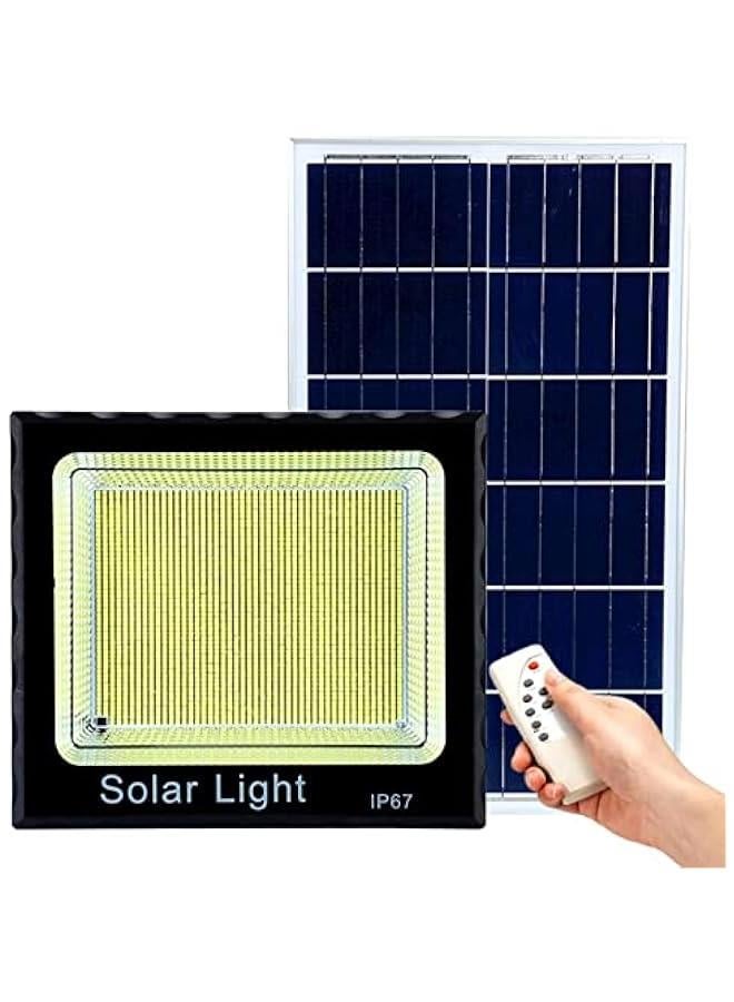 Solar Lights Outdoor Waterproof, 670 LED Solar Powered Flood Street Lights Motion Sensor with 5000mAh Battery Security Wall Light Barn Lamp for Outside Yard Garden Porch Garage Patio (200W)  - Image 1