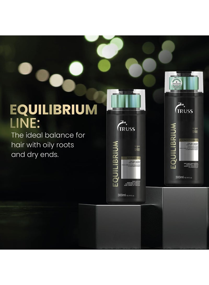 تروس شامبو التوازن تروس | شامبو يومي لفروة الرأس الدهنية والأطراف الجافة | يوازن الزيت ويرطب الشعر ويضيف لمعانًا ونعومة | مثالي للشعر التالف والمعالج بالألوان وجميع أنواع الشعر|300 مل/10.14 أونصة سائلة - Image 3