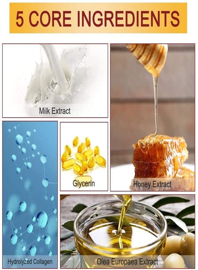 CGBOOM 5 Pairs Hand Masks Moisturizing Gloves, Hand Skin Repair Renew Mask Infused Collagen, Vitamins + Natural Plant Extracts for Dry, Aging, Cracked Hands (Honey and Milk) - Image 2