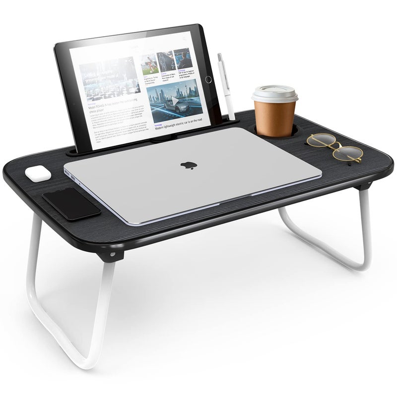 Laptop Bed Tray Table Laptop Stand Portable Lap Desks with Foldable Legs Reading Desk for Sofa Couch Floor  Medium