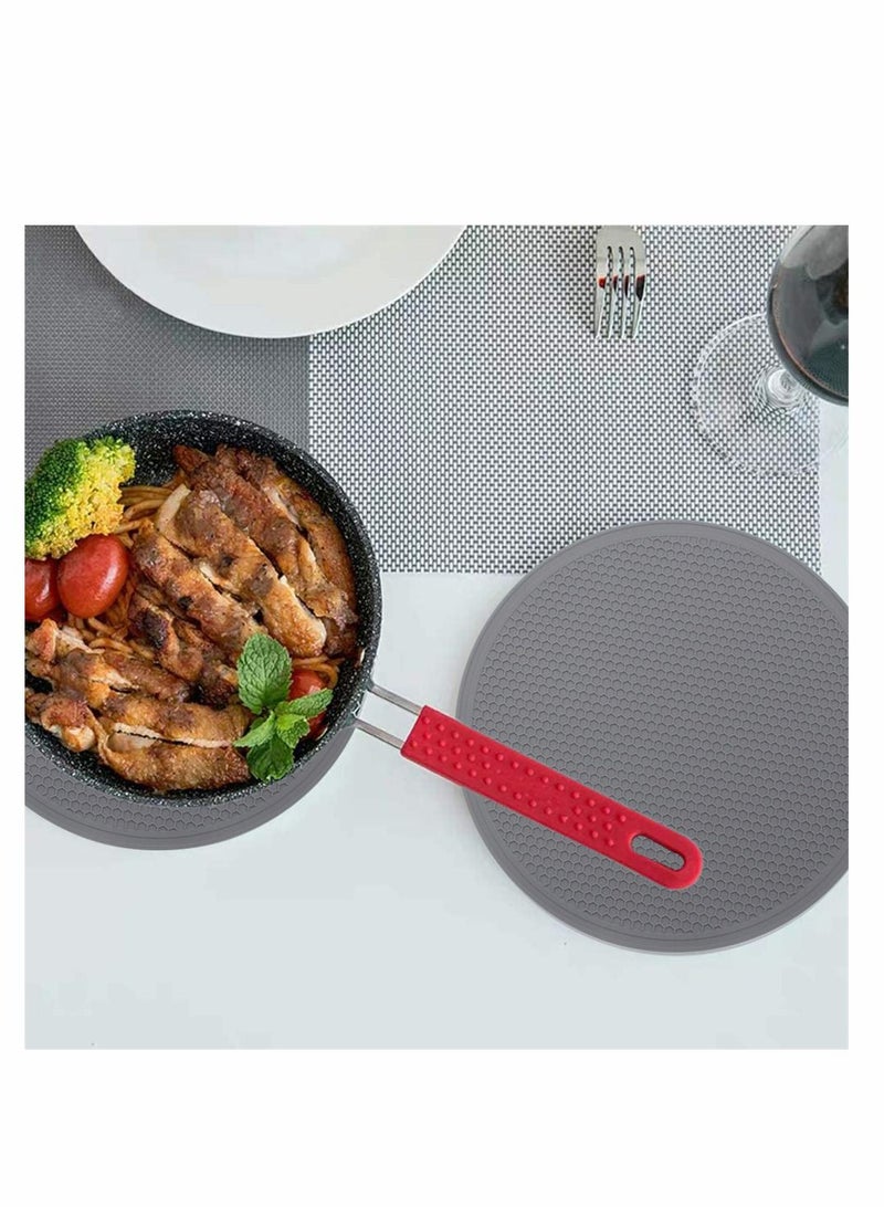 SYOSI Silicone Microwave Mat, Round Non-Stick Heat Resistant Baking Mat, Non-Slip Silicone Trivet Mats, Hot Pot Holders, BPA Free, Silicone Drying Mat for Microwave, Oven and Hot Pan, Black, 12 Inch - Image 5