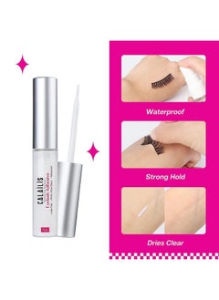 Calailis False Eyelash 3D Effect Faux Mink Fake False Eyelash Long Natural Eyelashes 3 Pairs With 5G False Eyelash Glue（Cs18-1） Black  - Image 5