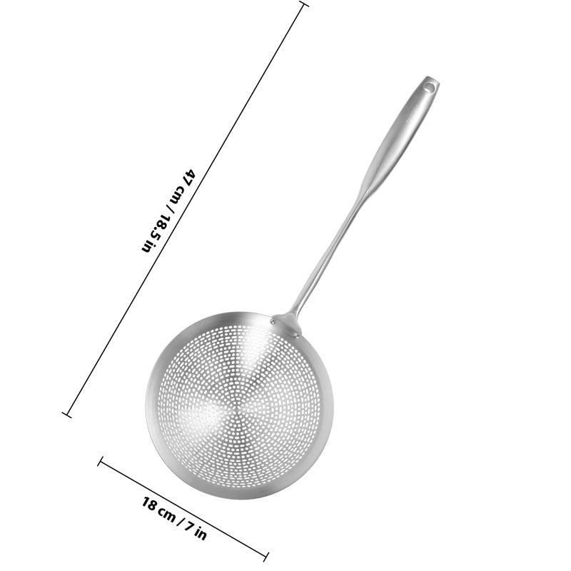 Large Stainless Steel Fine Mesh Strainer With Reinforced And Lengthened Handle Designed For Chefs And Kitchen( ) - Image 2