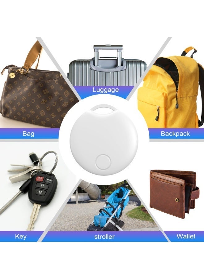 SIGood Smart Finder Bluetooth Tracker, Smart Tag Compatible with Apple Find My App, iOS Only Anti-Lost Key Finder for Keys, Luggage, Bags, Wallets, Satchels and Pets, White, 1 Pack - Image 4