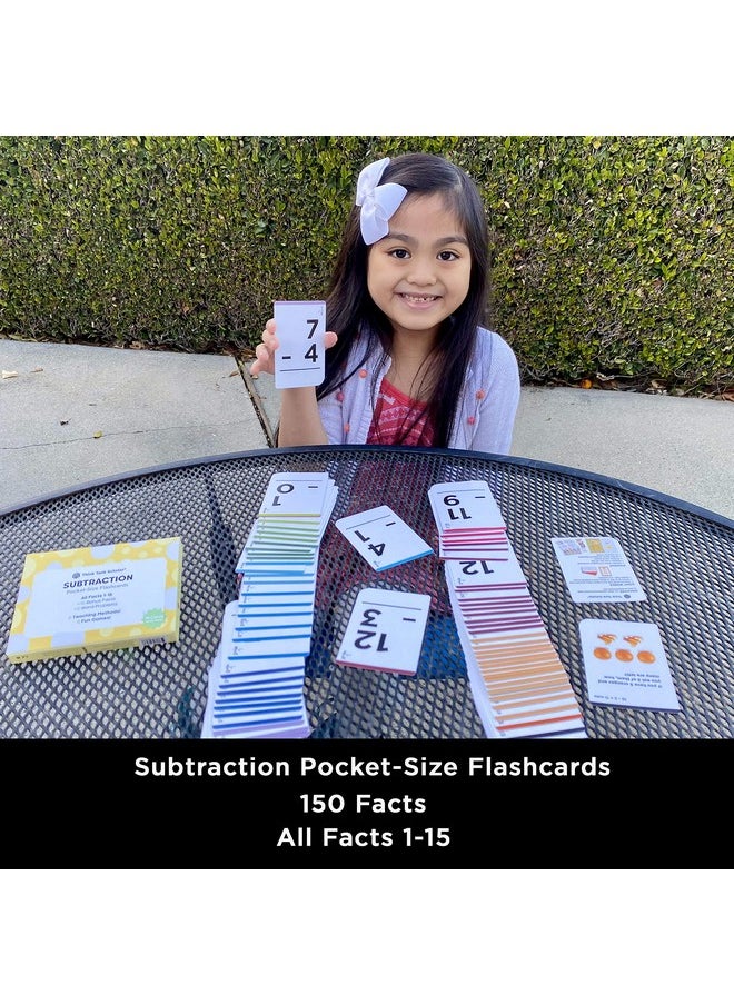 Think Tank Scholar - Subtraction Flash Cards - 150 Facts 1-12 - (Award Winning) Math Flashcards For Kids Ages 4-8 In Kindergarten, 1St, 2Nd, 3Rd, 4Th Grade & Homeschool - 6 Teaching Methods & 5 Games - Image 1