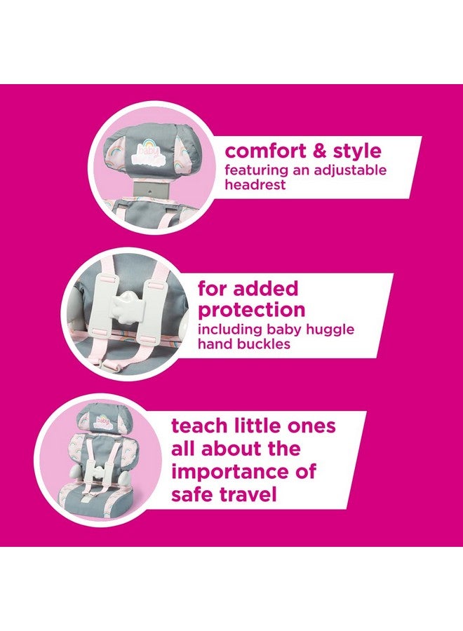 Casdon Grey Car Booster Seat. Dolls Car Booster Seat For Children Aged 3+. Suits Dolls Up To 35cm In Size - Image 5