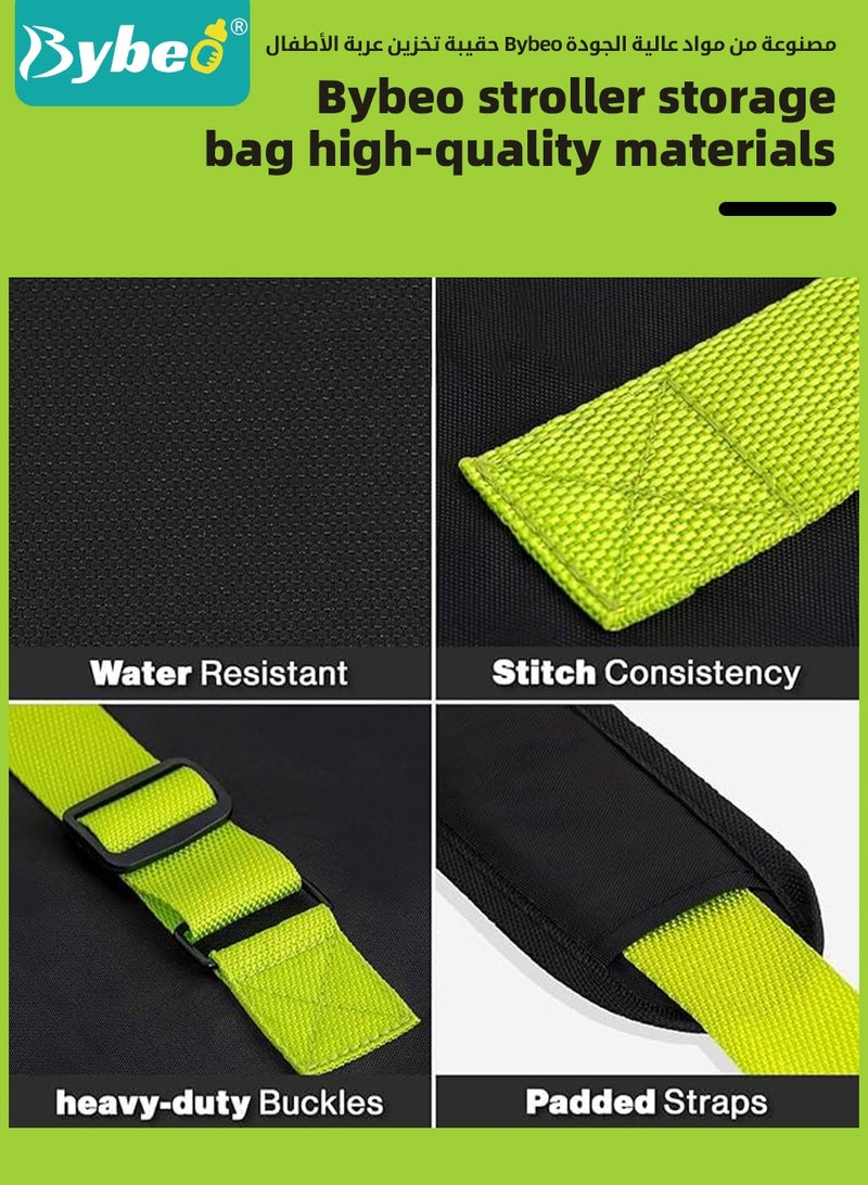 Bybeo Stroller Travel Bag, Portable Pram Bag for Airplane, Car Seat Travel Bag, Baby Stroller Transport Carry Cover, Large Pushchair Cover with Shoulder Strap, Waterproof Gate Check Bag for Infant Strollers - Image 5