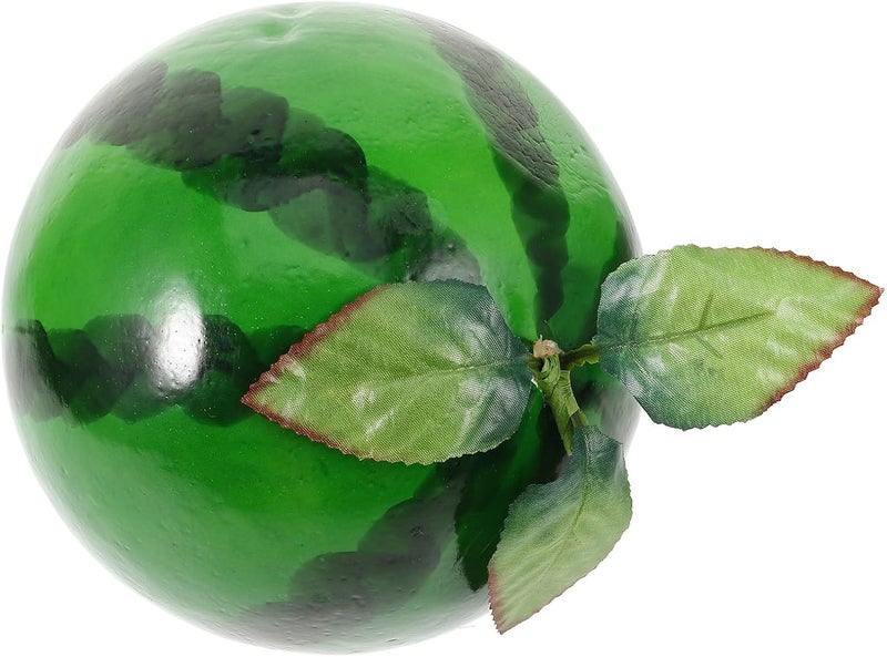 Realistic Watermelon Simulation Model with Leaves, Lifelike Artificial Fruit Prop for Home Décor and Photography, Foam Faux Watermelon for ’ Educational Display - Image 1