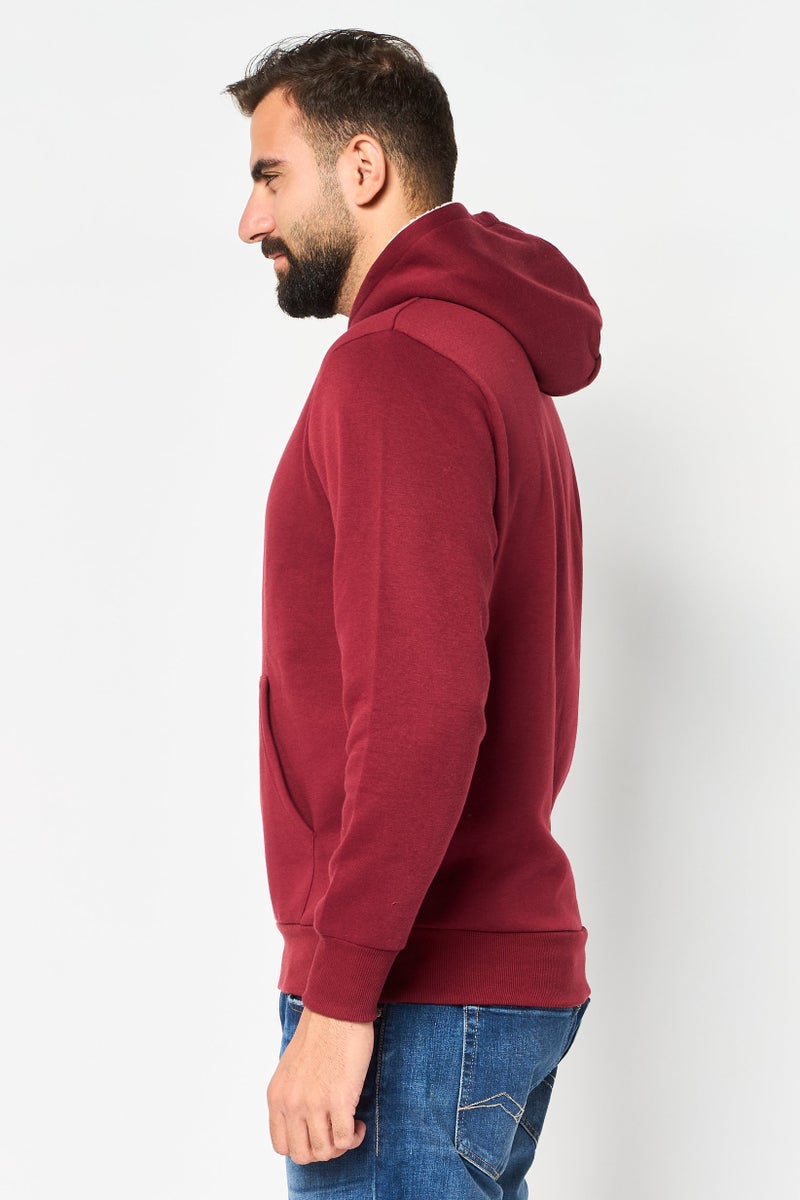 KANGOL هودي بأكمام طويلة للرجال بشعار العلامة التجارية، ماون - Image 3