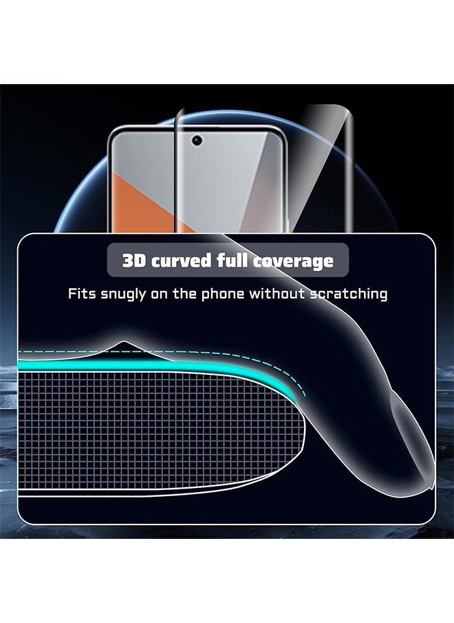 Ocean - Xiaomi Redmi Note 13 Pro Plus Full Screen Protector Film 2 PCS, 9H Hardness Anti-Scratch Tempered Glass Film, Anti-Fingerprint Protective Film for Xiaomi Redmi Note 13 Pro Plus, Black/Clear - Image 1
