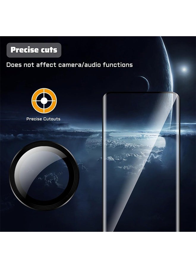 Ocean - Xiaomi Redmi Note 13 Pro Plus Full Screen Protector Film 2 PCS, 9H Hardness Anti-Scratch Tempered Glass Film, Anti-Fingerprint Protective Film for Xiaomi Redmi Note 13 Pro Plus, Black/Clear - Image 1