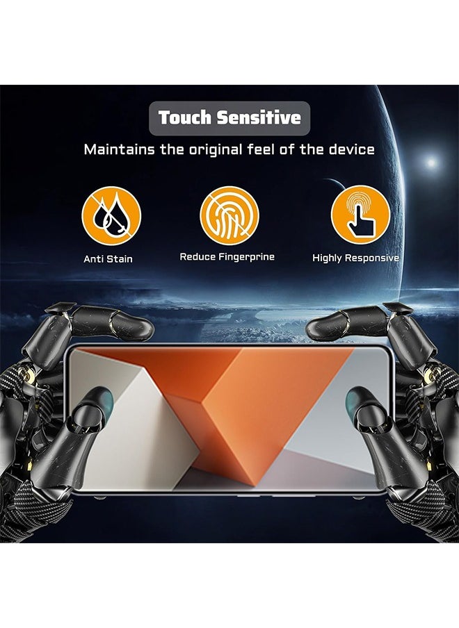 Ocean - Xiaomi Redmi Note 13 Pro Plus Full Screen Protector Film 2 PCS, 9H Hardness Anti-Scratch Tempered Glass Film, Anti-Fingerprint Protective Film for Xiaomi Redmi Note 13 Pro Plus, Black/Clear - Image 1