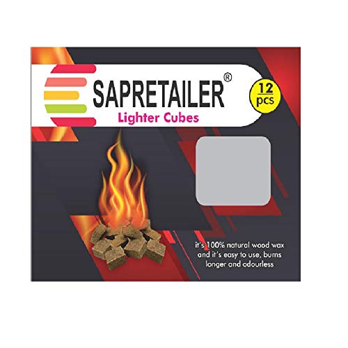 SAPRETAILER Combo BBQ Charcoal Chimney Starter and Fire Starter Blocks Lighter Cubes(12pcs) - Image 5