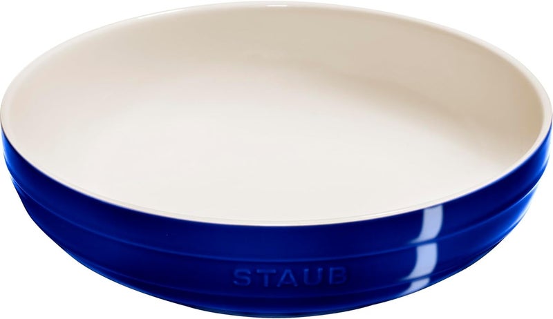 STAUB Stoneware Ramekins Ceramic 115inch Shallow Serving BowlDark Blue - Image 1