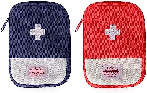 JIAKAI 2 Packs First Aid BagEmpty First Aid PouchMini Portable Medical Bag for Outdoor Camping Hiking Travel EmergencyMultifunction Emergency Medicine Storage Bag7x5 inch - Image 1