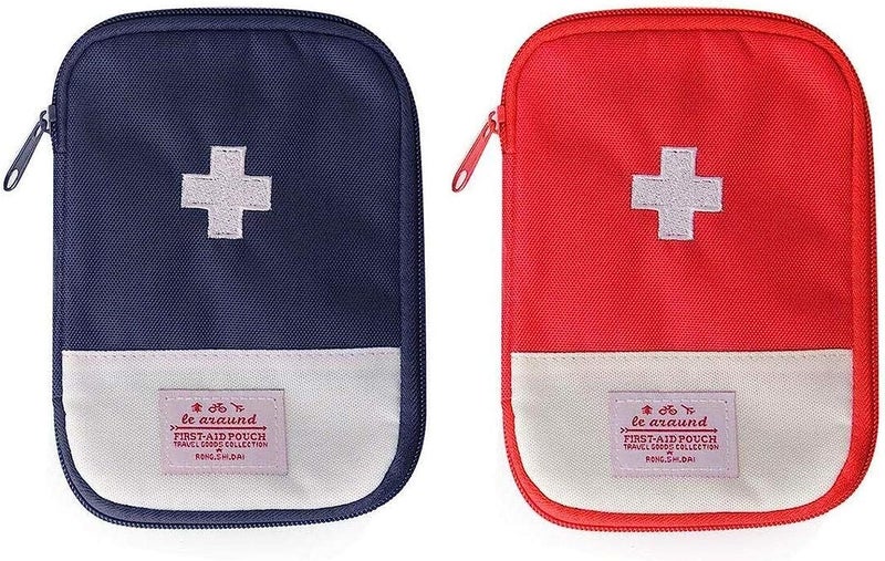 JIAKAI 2 Packs First Aid BagEmpty First Aid PouchMini Portable Medical Bag for Outdoor Camping Hiking Travel EmergencyMultifunction Emergency Medicine Storage Bag7x5 inch - Image 2