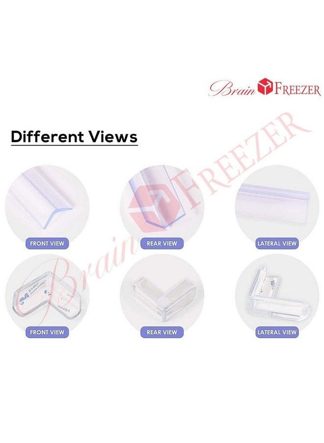 Brain Freezer - حراس الزوايا الواضحة ذات الحواف الحادة مع لاصق عالي المقاومة لحماية الأطفال من إصابات الرأس على الطاولات والأثاث وغرفة النوم (عبوة من 6) - Image 1