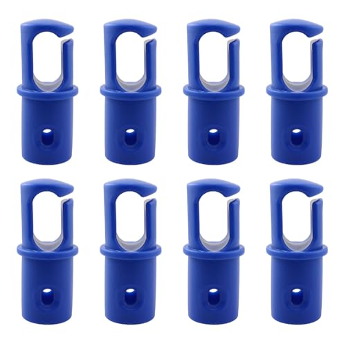 RLECS Trampoline Bar Cap RLECS 8PCS Blue Universal Trampoline Rod Cap, Trampoline Enclosure Pole Caps, Trampoline Shell Rod Cap, Trampoline G-Hook, Trampoline Pole Cap,OD 32, ID 28 - Image 1