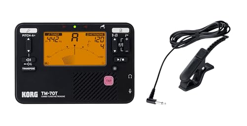 Korg TM-70C Tuner and Metronome w/ Contact Mic, Sound Out Mode, Transpose Mode, and Chromatic Mode - Black - Image 5