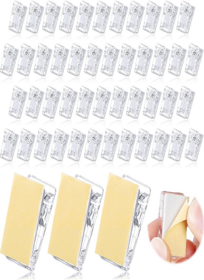 50 Pieces Self-Adhesive Clips Wall Tapestry Clips Plastic Sticky Photo Clips Hanging Spring Clips for Paper Flag Hanger Double-Sided Adhesive Spring Clips for Home Office (Clear) - pzsku/Z544026871BE1767E4DF3Z/45/_/1692874959/fa9f2049-9699-471e-afda-db3d384e5290