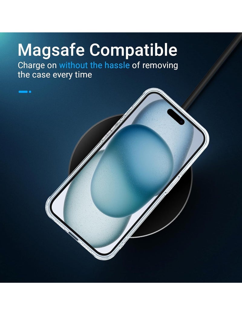 ELTRAZONE [5 in 1] Designed for iPhone 15 Clear Case with Screen Protector[2 Pack] +Camera Lens Protector[2 Pack], Military Grade Drop Protection Transparent Cover 6.1 Inch - Image 5